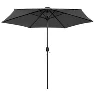 Meubelen-Online - Parasol met LED-verlichting en aluminium paal 270 cm antraciet