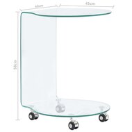 Meubelen-Online - Laptoptafel Andrea 45x40x58 cm gehard glas