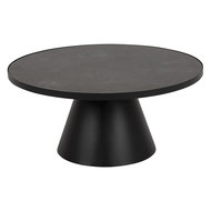 Meubelen-Online - Salontafel Fairbanks rond 86cm zwart