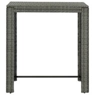 Bartafel Ramir 100x60,5x110,5 cm poly rattan grijs