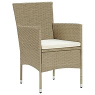 Tuinstoelen Miami 2 st poly rattan beige