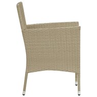 Tuinstoelen Miami 2 st poly rattan beige