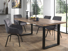 Eethoek Magnolia bruin 178cm tafel met 4 stoelen