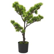 Kunstplant met pot pinus bonsai 60 cm groen