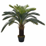 Kunstplant met pot cycaspalm 90 cm groen