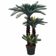 Kunstplant met pot cycaspalm 125 cm groen