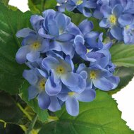 Kunst hortensia plant met pot 60 cm blauw