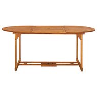 Tuintafel Henri ovaal 180x90x75 cm massief acaciahout