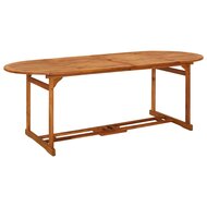 Tuintafel Henri ovaal 220x90x75 cm massief acaciahout