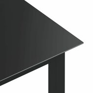 Tuintafel Wanda 150x90x74 cm aluminium en glas zwart