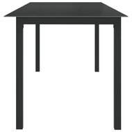 Tuintafel Wanda 190x90x74 cm aluminium en glas zwart