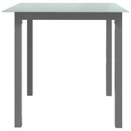 Tuintafel Wanda 80x80x74 cm aluminium en glas lichtgrijs