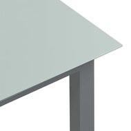 Tuintafel Wanda 80x80x74 cm aluminium en glas lichtgrijs