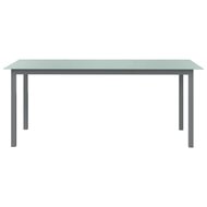 Tuintafel Wanda 190x90x74 cm aluminium en glas lichtgrijs