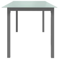 Tuintafel Wanda 190x90x74 cm aluminium en glas lichtgrijs