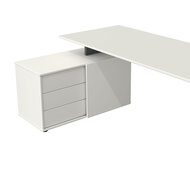 Kerkmann - Bureau Profi wit met archiefkast 180x80cm