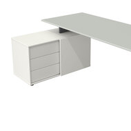 Kerkmann - Bureau Profi licht grijs met archiefkast 180x80cm