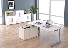 Kerkmann - Bureau Profi wit met archiefkast 180x80cm