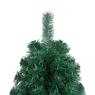 Kunstkerstboom met standaard half 150 cm PVC groen