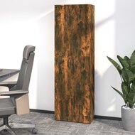 Archiefkast Andr&eacute; 60x32x190 cm bewerkt hout gerookt eikenkleurig