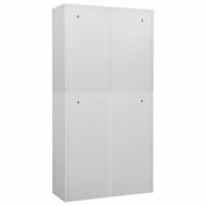 Archiefkast Calvin 90x40x180 cm staal lichtgrijs