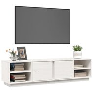 Tv-meubel Amber 156x40x40 cm massief grenenhout wit