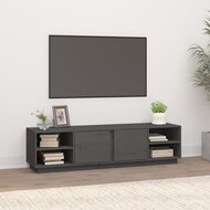 Tv-meubel Amber 156x40x40 cm massief grenenhout grijs