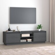 Tv-meubel Amber 140x35x40 cm massief grenenhout grijs