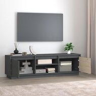 Tv-meubel Amber 140x35x40 cm massief grenenhout grijs