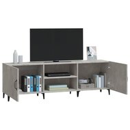 Tv-meubel Max 150x30x50 cm bewerkt hout betongrijs