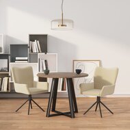 Eetkamerstoelen Ragas draaibaar SET 2 velvet cr&egrave;mekleurig