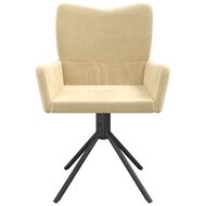 Eetkamerstoelen Ragas draaibaar SET 2 velvet cr&egrave;mekleurig