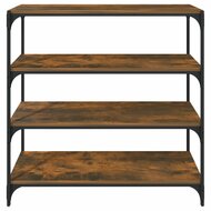 Boekenkast Francis 100X33X100 cm hout en staal eiken