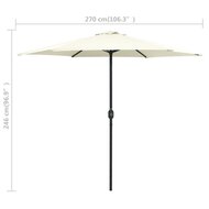 Parasol Met Aluminium Paal 270X246 Cm Zandwit