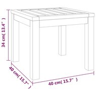 Tuinset Frisky massief acaciahout tafel met 2 krukken