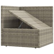 Loungeset Trendy Met Kussens Poly Rattan Grijs 7-delig