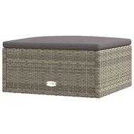 Loungeset Trendy Met Kussens Poly Rattan Grijs 7-delig