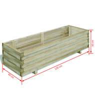 Plantenbak Verhoogd Rechthoekig 120X40X30 Cm Hout