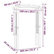 Tuinboog 150X50X210 Cm Hout