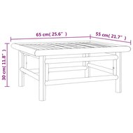 Loungeset Palmas Met Kussens Bamboe Taupe 6-delig