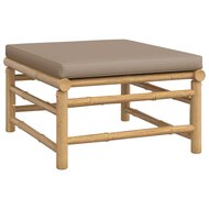 Loungeset Palmas Met Kussens Bamboe Taupe 4-delig