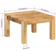 Salontafel Hannie 55X55X35 Cm Massief Mangohout