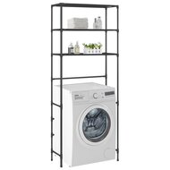 Opbergrek Voor Boven Wasmachine 3-Laags 69X28X169 Cm Zwart