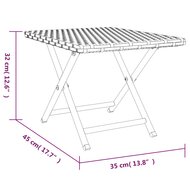 Tuintafel Inklapbaar 45X35X32 Cm Poly Rattan Zwart