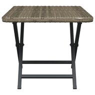 Tafel Tanya Inklapbaar 45X35X32 Cm Poly Rattan Grijs