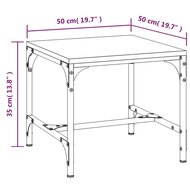 Bijzettafel Manon 50X50X35 Cm Gerookt Eikenkleurig