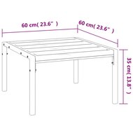 Tuintafel Dante 60X60X35 Cm Staal Zwart