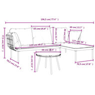 3-Delige Loungeset Hinke Met Kussens Poly Rattan Beige