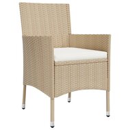 3-Delige Tuinset Gerard Met Kussens Poly Rattan Beige