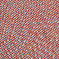 Buitenkleed Platgeweven 140X200 Cm Rood